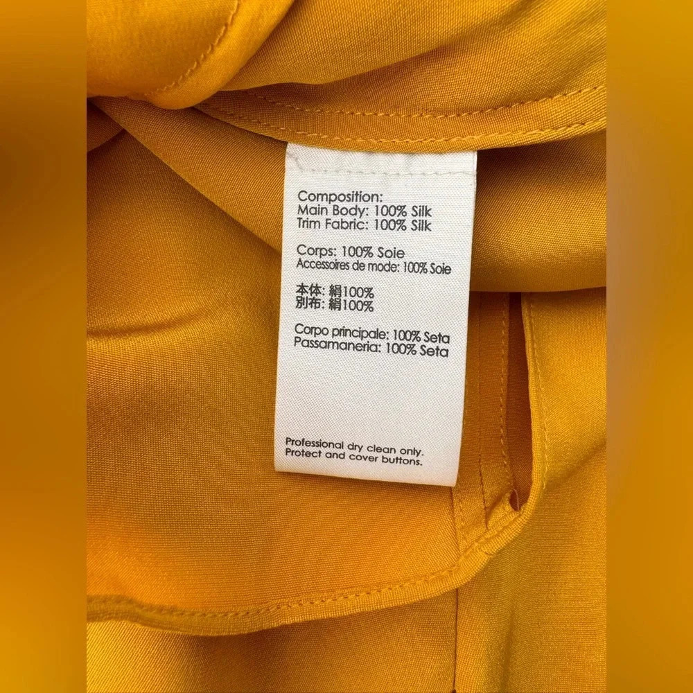 Phillip Lim 3.1 100% Silk Yellow Dress 0 - Picture 11 of 11